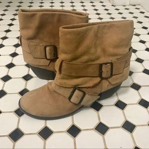 Gently used Size 8 Mia golden tan booties